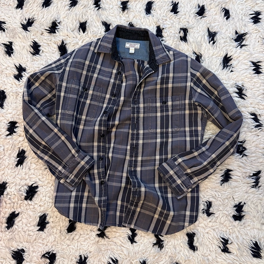 Wallace & Barnes J. Crew Mens Flannel size small